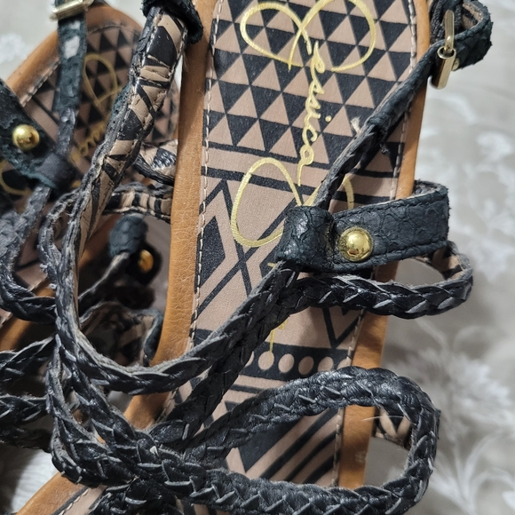 🎉HP🎉Wedges Jessica Simpson brown and black size 8.5 - Picture 6 of 7